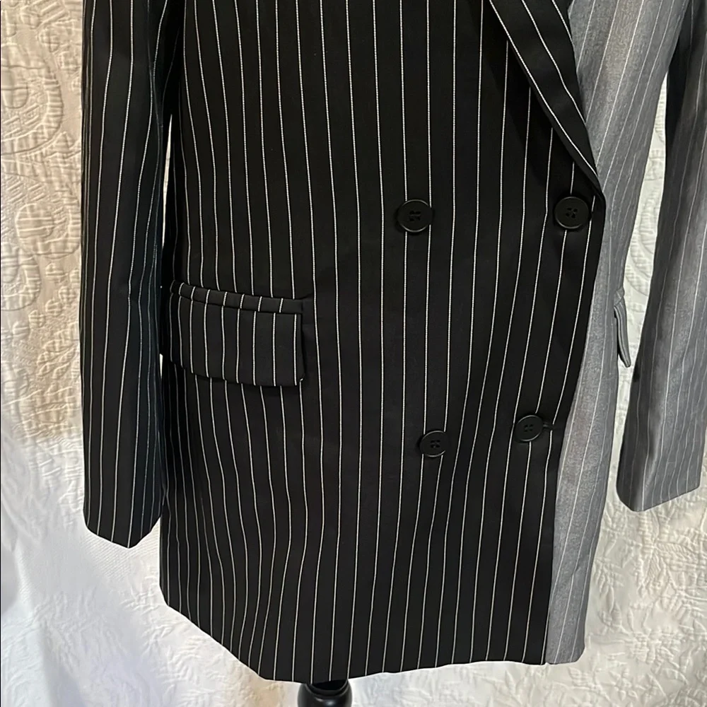 Black and Gray Pinstripe Blazer,‎ size medium